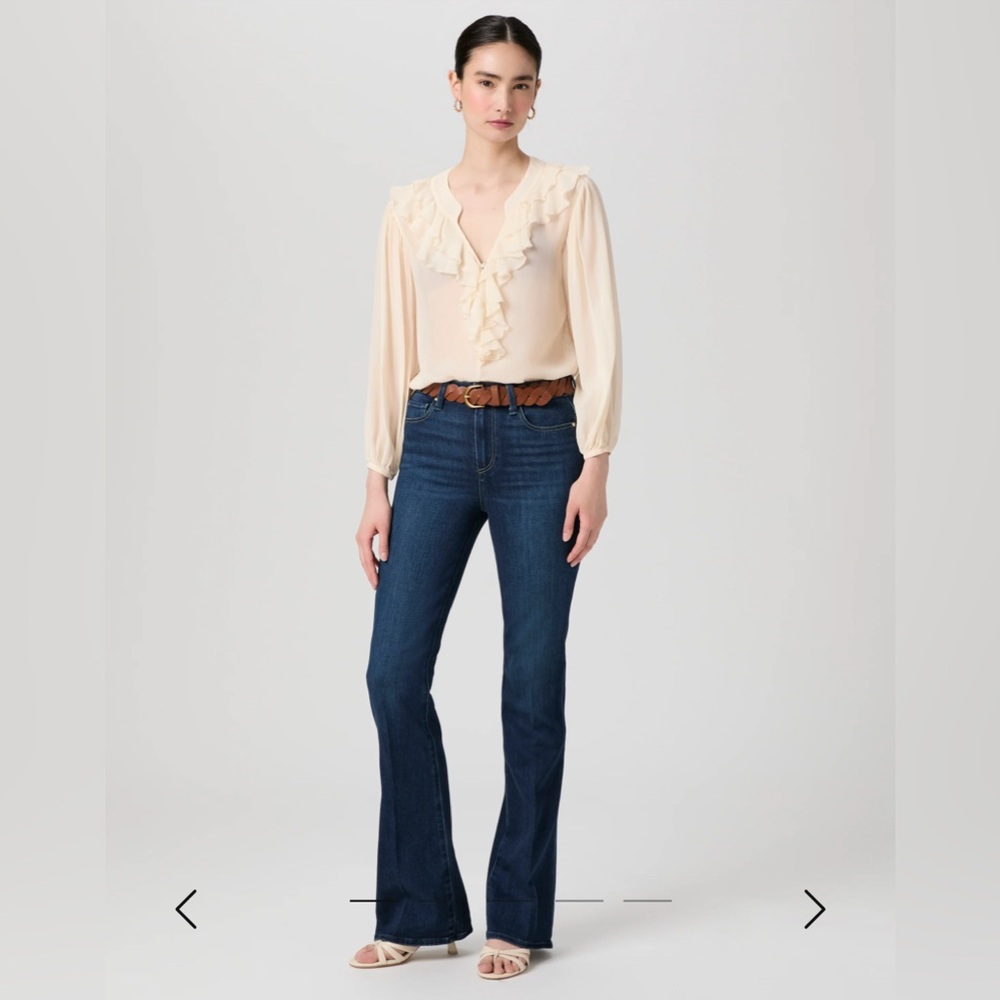 PAIGE High Rise Laurel Canyon Petite Bootcut Jean